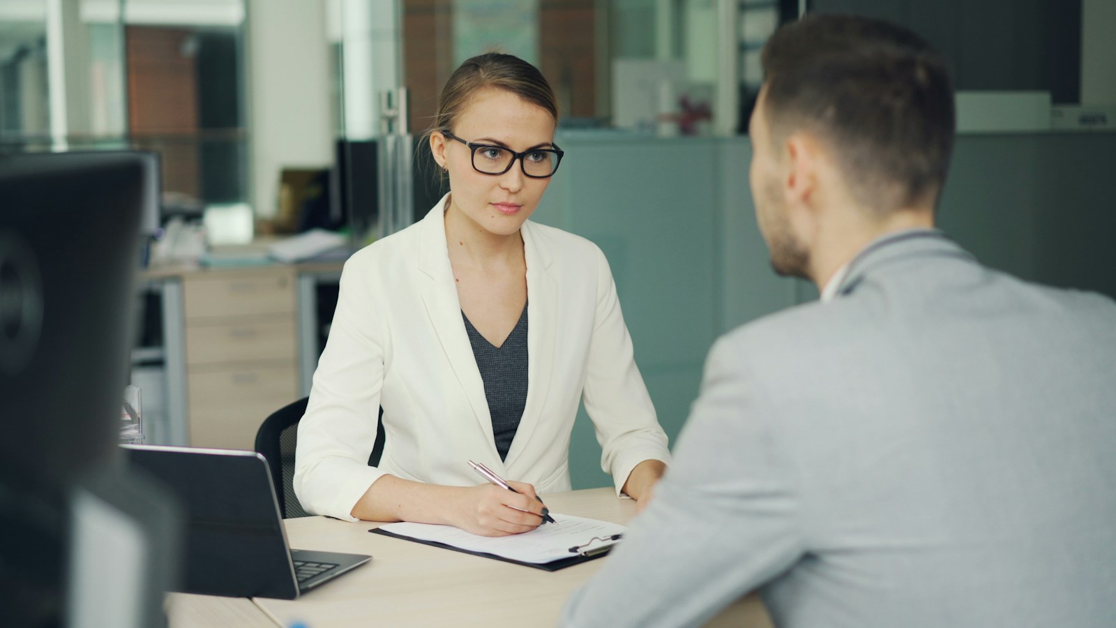 Interview rehearsal with a professional coach